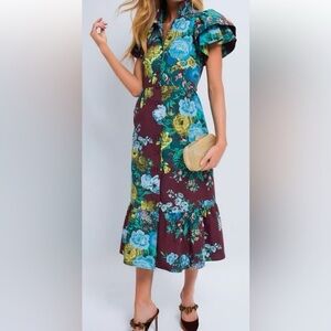 Tuckernuck Oxblood Verdant Floral Alice Dress